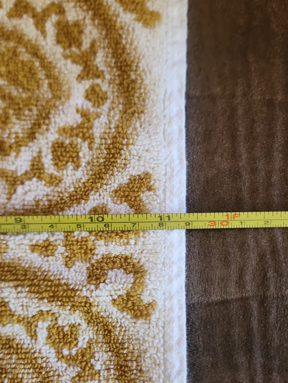 VTG 70s Martex 100% Cotton Gold And White Hand Towel